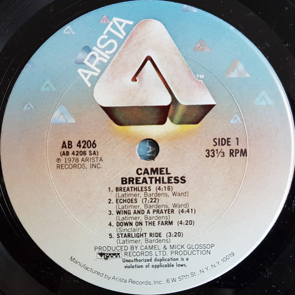 Camel - Breathless - LP