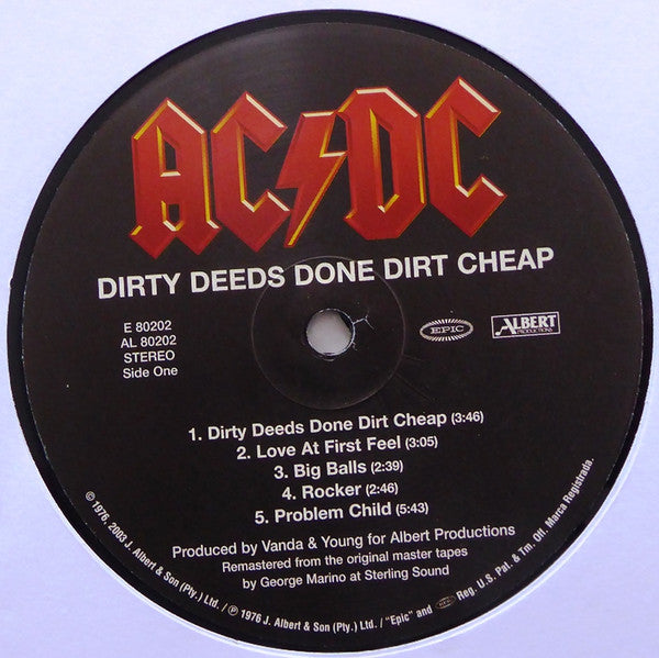 AC/DC - Dirty Deeds Done Dirt Cheap - LP