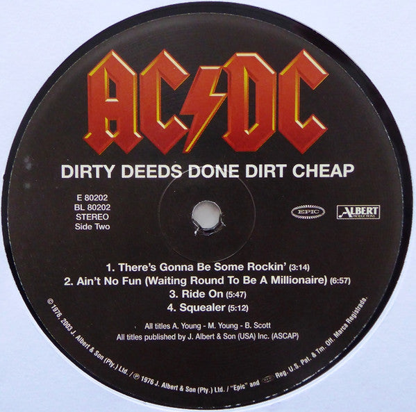 AC/DC - Dirty Deeds Done Dirt Cheap - LP