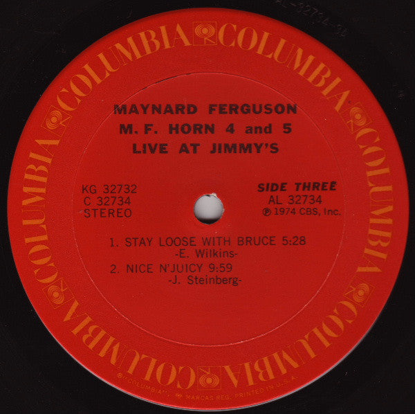 Maynard Ferguson - M.F. Horn 4&5: Live At Jimmy's - LP