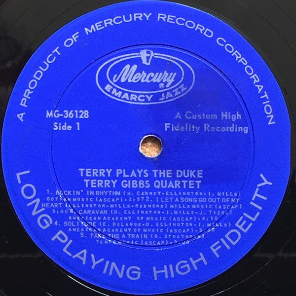 Terry Gibbs, Terry Gibbs Quartet - Terry Gibbs Plays The Duke (A Tribute To Duke Ellington) - LP