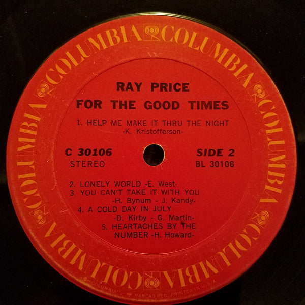 Ray Price - For The Good Times - LP