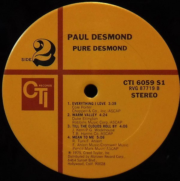 Paul Desmond - Pure Desmond - LP