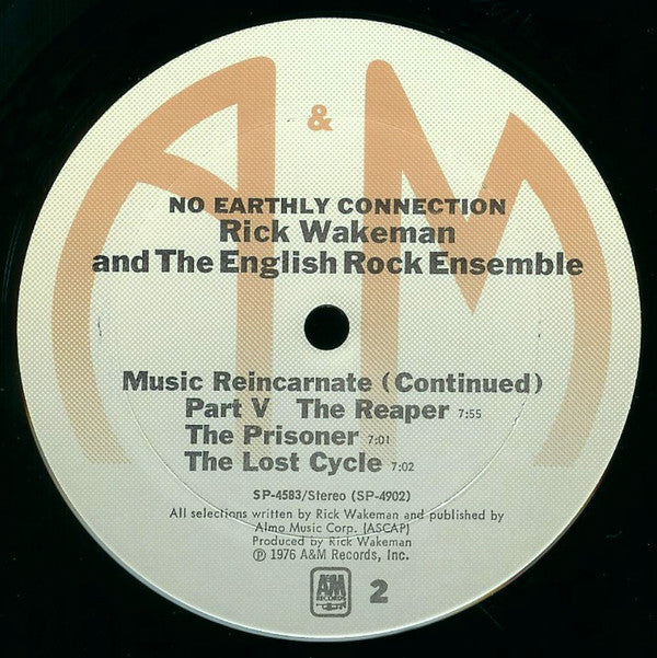 Rick Wakeman And The English Rock Ensemble - No Earthly Connection - LP