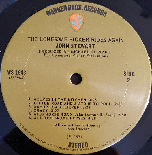 John Stewart (2) - The Lonesome Picker Rides Again - LP