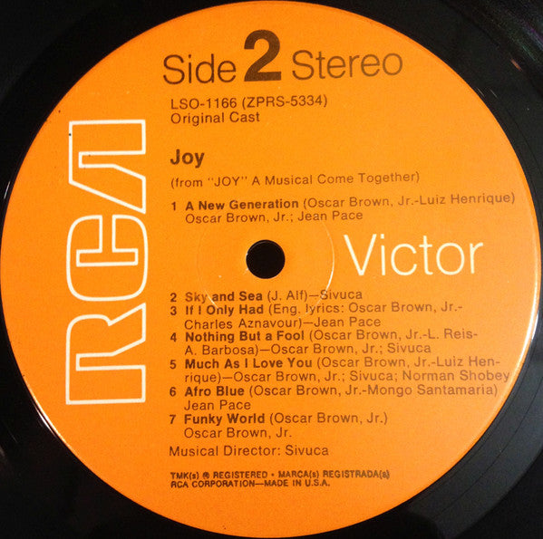 Oscar Brown Jr. / Jean Pace / Sivuca - Joy - LP