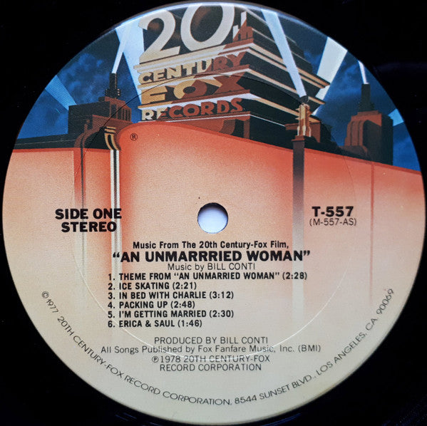 Bill Conti - Music From "An Unmarried Woman" - LP