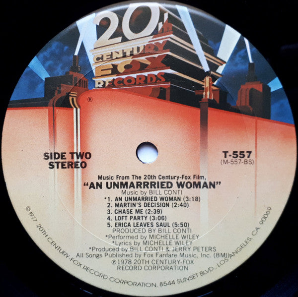 Bill Conti - Music From "An Unmarried Woman" - LP