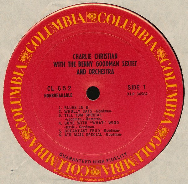 Charlie Christian With The Benny Goodman Sextet* And Orchestra* - With The Benny Goodman Sextet And Orchestra - LP