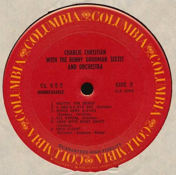 Charlie Christian With The Benny Goodman Sextet* And Orchestra* - With The Benny Goodman Sextet And Orchestra - LP