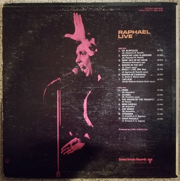 Raphael  - Live - LP
