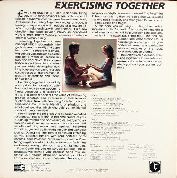 Jim Woods , Pamela Cisneros, Gene Cisneros - Exercising Together: The Avolante Method - LP