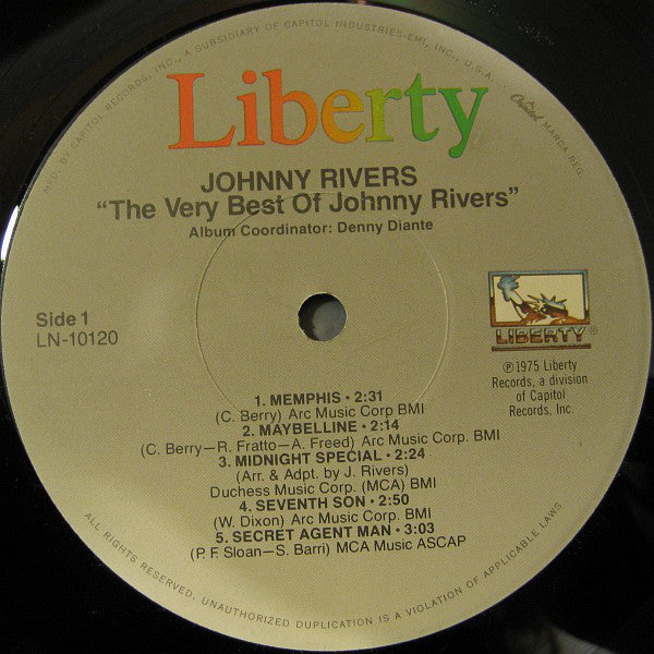 Johnny Rivers - The Very Best Of Johnny Rivers - LP