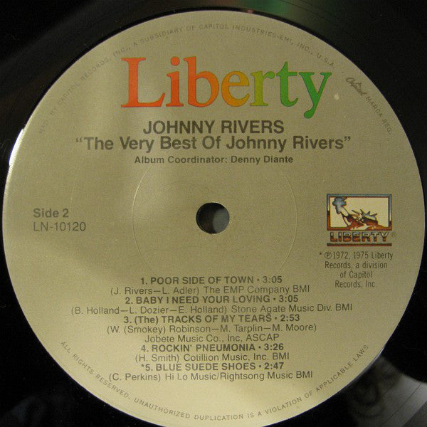 Johnny Rivers - The Very Best Of Johnny Rivers - LP