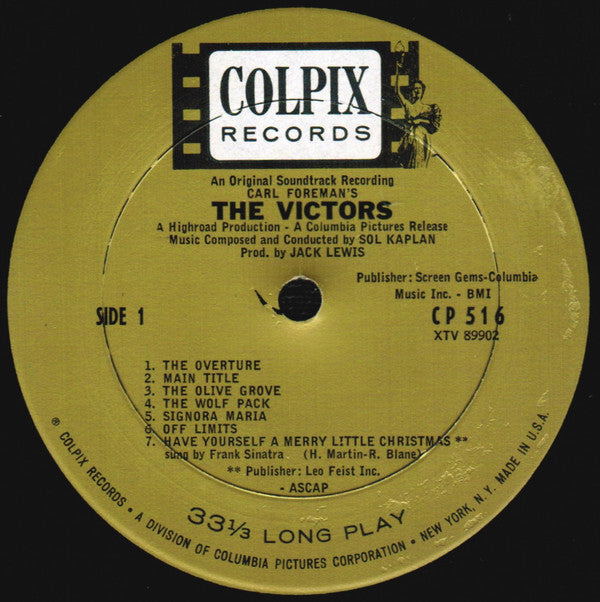 Sol Kaplan - The Victors - Original Soundtrack Recording - LP