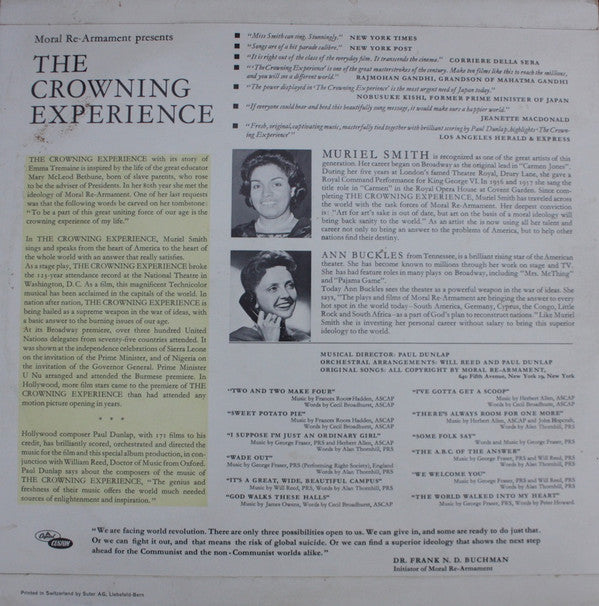Muriel Smith • Ann Buckles - The Crowning Experience - LP