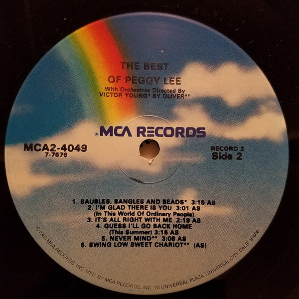 Peggy Lee - The Best Of Peggy Lee - LP