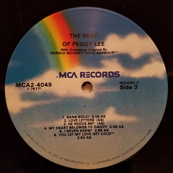 Peggy Lee - The Best Of Peggy Lee - LP