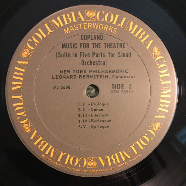 Bernstein* conducts Copland*, New York Philharmonic - Piano Concerto / Music For The Theatre - LP