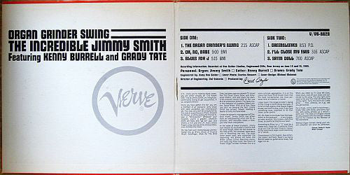 The Incredible Jimmy Smith* Featuring Kenny Burrell And Grady Tate - Organ Grinder Swing - LP
