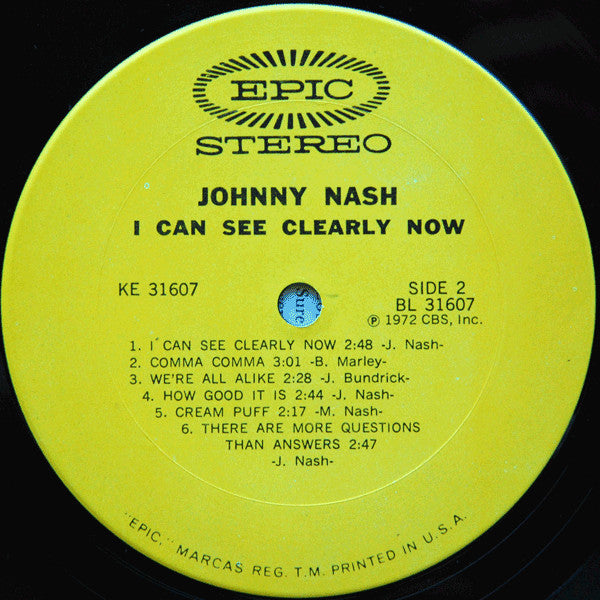Johnny Nash - I Can See Clearly Now - LP