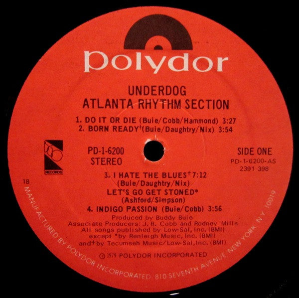 Atlanta Rhythm Section - Underdog - LP
