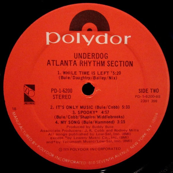 Atlanta Rhythm Section - Underdog - LP