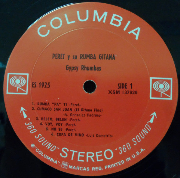 Peret Y Su Rumba Gitana* - Gypsy Rhumbas - LP