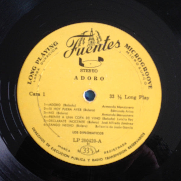 Los Diplomáticos - Adoro - LP