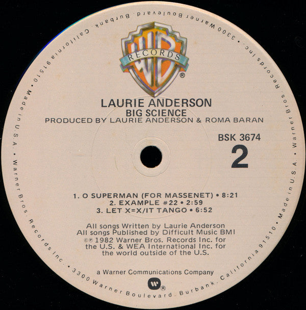 Laurie Anderson - Big Science - LP