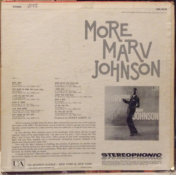 Marv Johnson - More Marv Johnson - LP