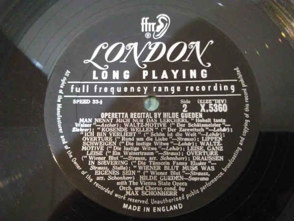 Hilde Gueden* - Memories Of The Vienna Theatre - LP
