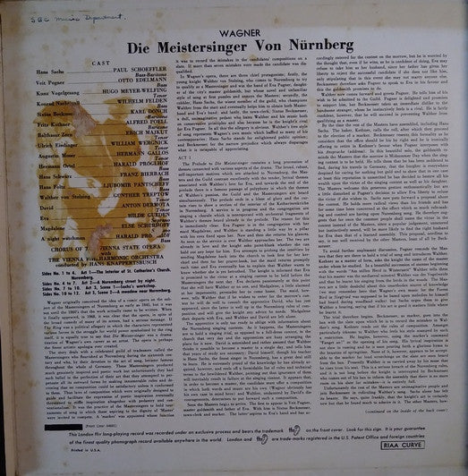 Richard Wagner, Wiener Philharmoniker, Hans Knappertsbusch - Die Meistersinger Von Nürnberg - Complete - LP