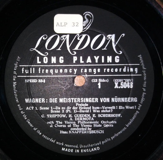Richard Wagner, Wiener Philharmoniker, Hans Knappertsbusch - Die Meistersinger Von Nürnberg - Complete - LP