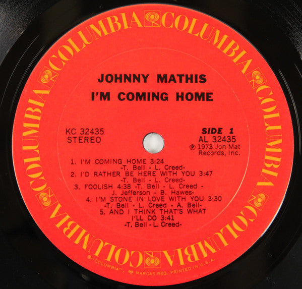 Johnny Mathis - I'm Coming Home - LP
