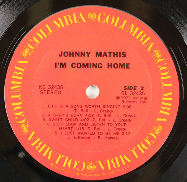 Johnny Mathis - I'm Coming Home - LP
