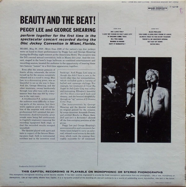 Peggy Lee / George Shearing - Beauty And The Beat! - LP