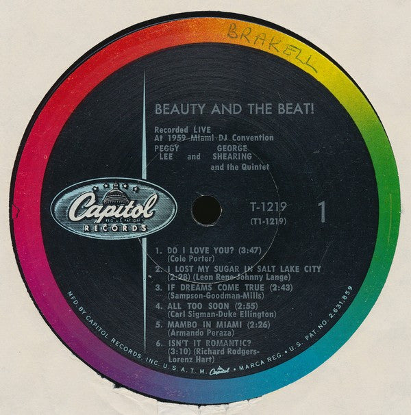 Peggy Lee / George Shearing - Beauty And The Beat! - LP