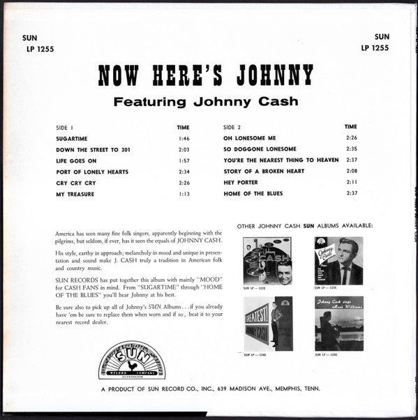 Johnny Cash - Now Here's Johnny Cash - LP