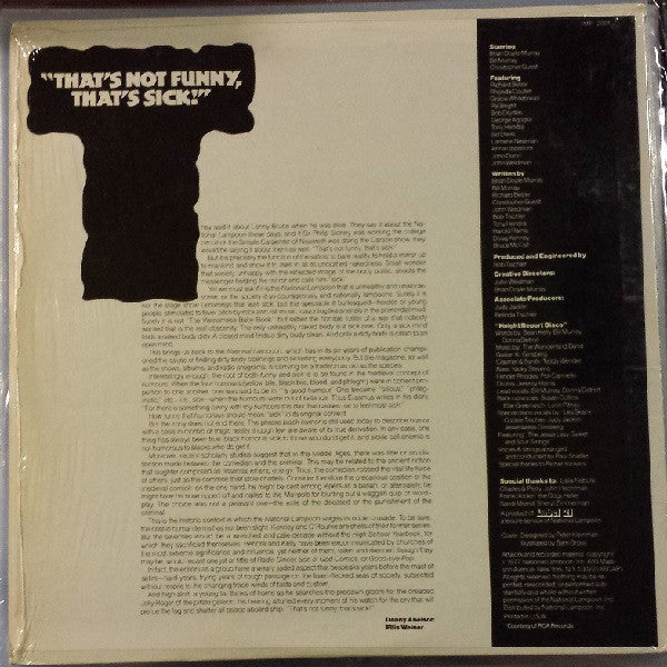 National Lampoon - That's Not Funny, That's Sick! - LP