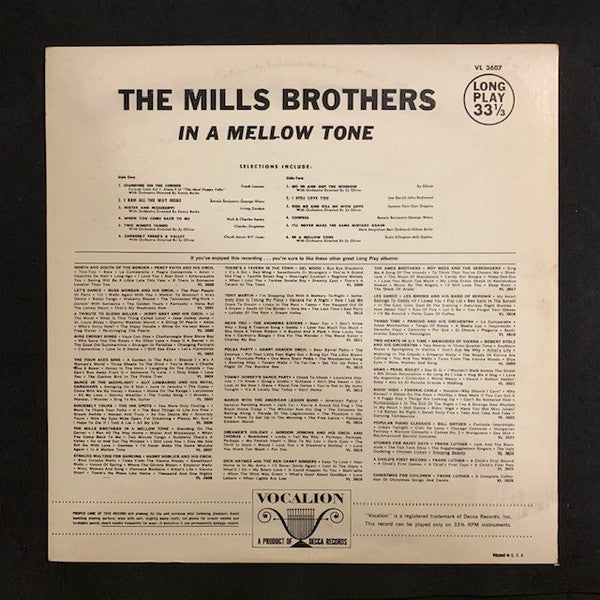 The Mills Brothers - In A Mellow Tone - LP