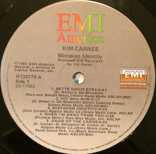 Kim Carnes - Mistaken Identity - LP