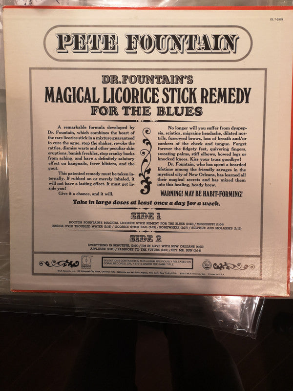 Pete Fountain - Dr. Fountain's Magical Licorice Stick Remedy For The Blues - LP