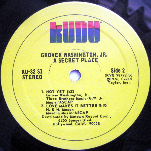 Grover Washington, Jr. - A Secret Place - LP