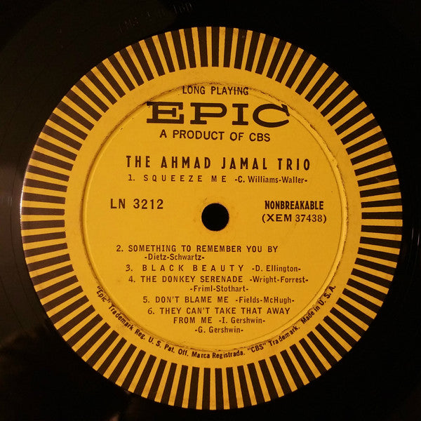 The Ahmad Jamal Trio* - The Ahmad Jamal Trio - LP