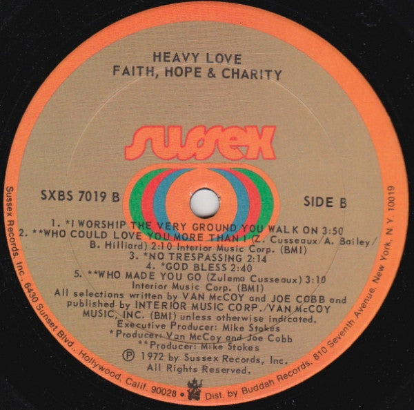 Faith, Hope & Charity - Heavy Love - LP