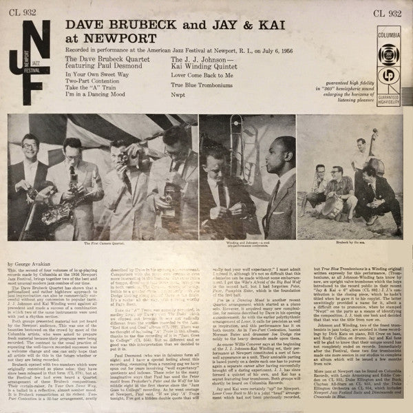 Dave Brubeck And Jay* & Kai* - At Newport - LP