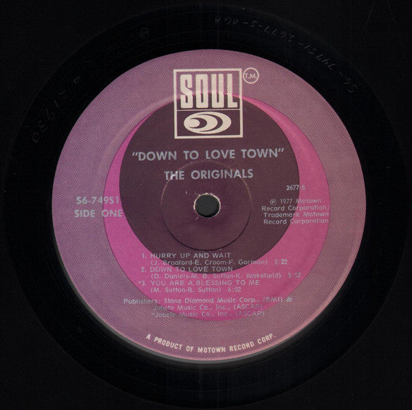 The Originals - Down To Love Town - LP