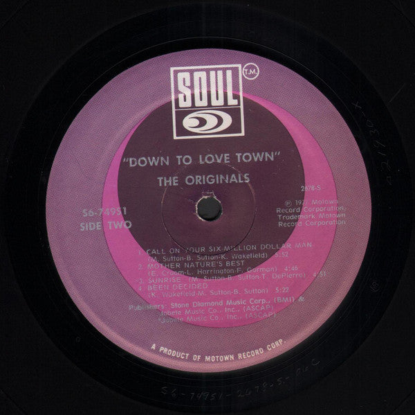 The Originals - Down To Love Town - LP
