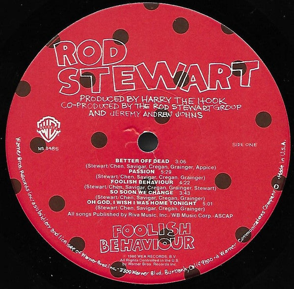 Rod Stewart - Foolish Behaviour - LP